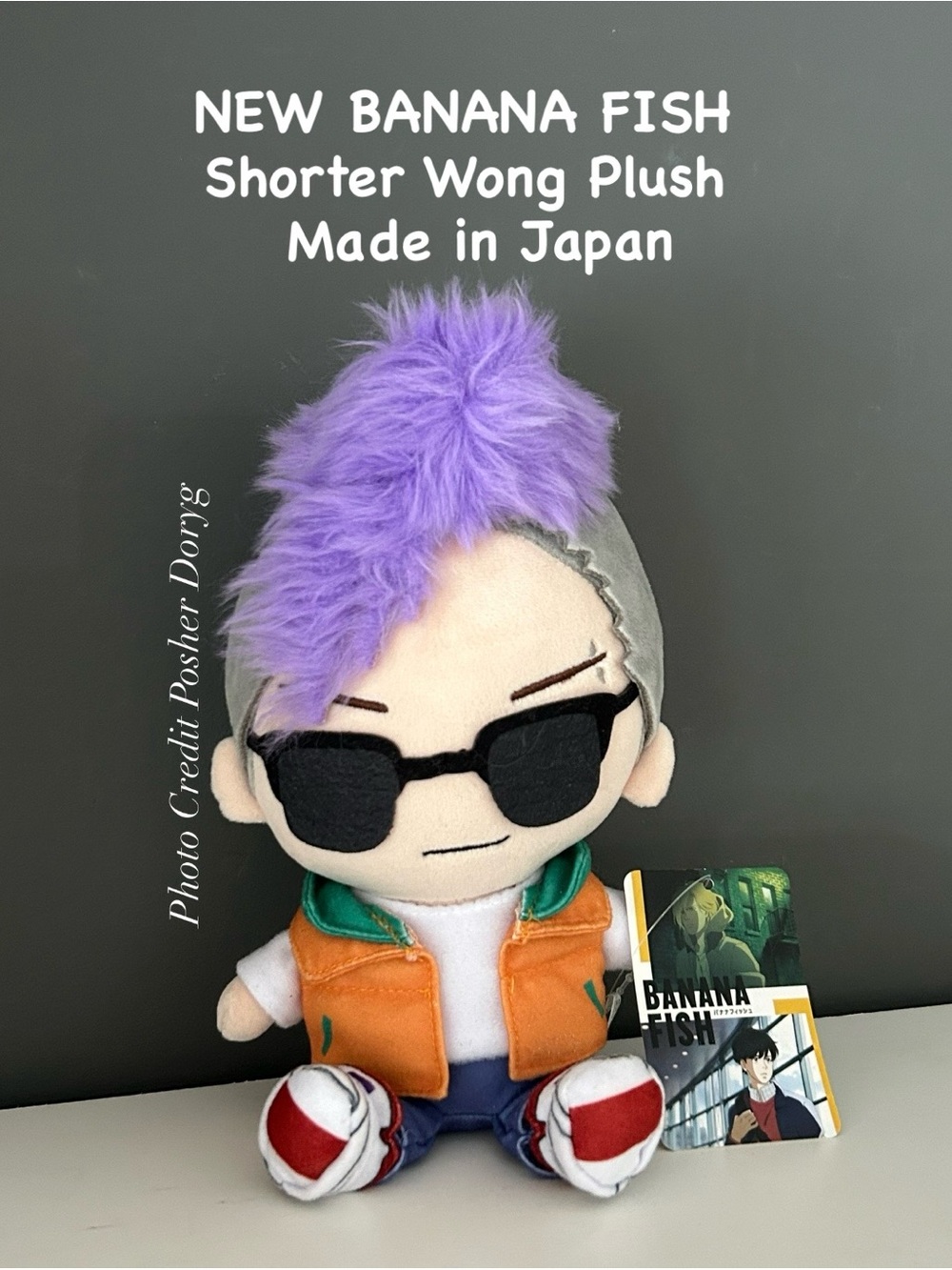 New BANANA FISH SHORTER WONG PLUSH,Adult Collectable